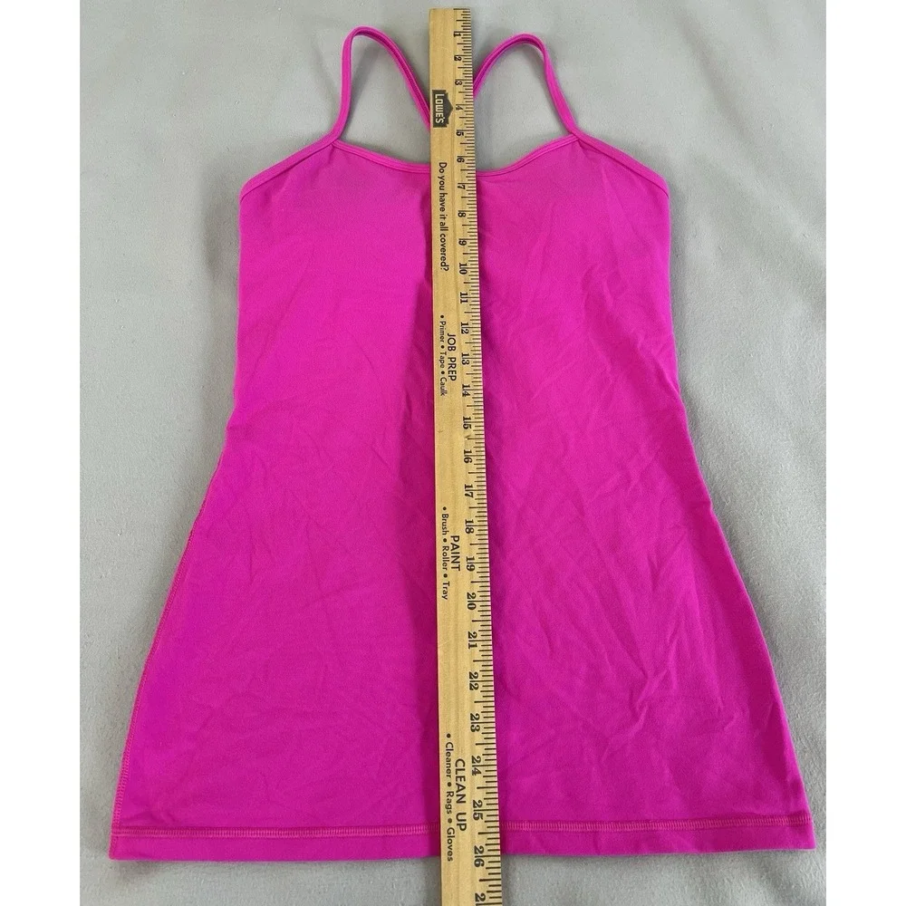 Lululemon Womens Pink Tank‎ Top Sleeveless Racerback Strap sports bra Size-6